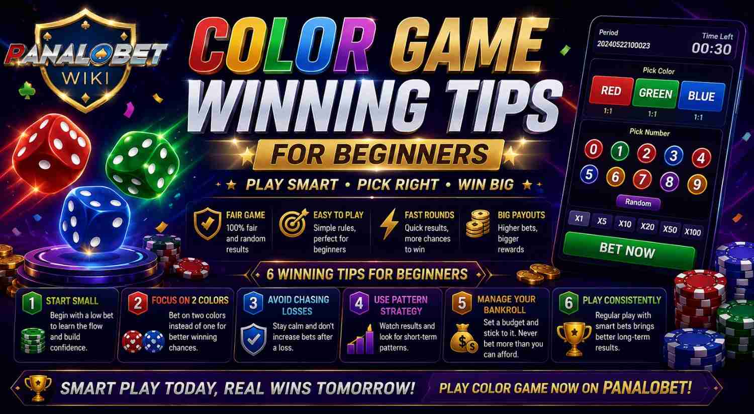 Color Game Winning Tips for Beginners Panalobet