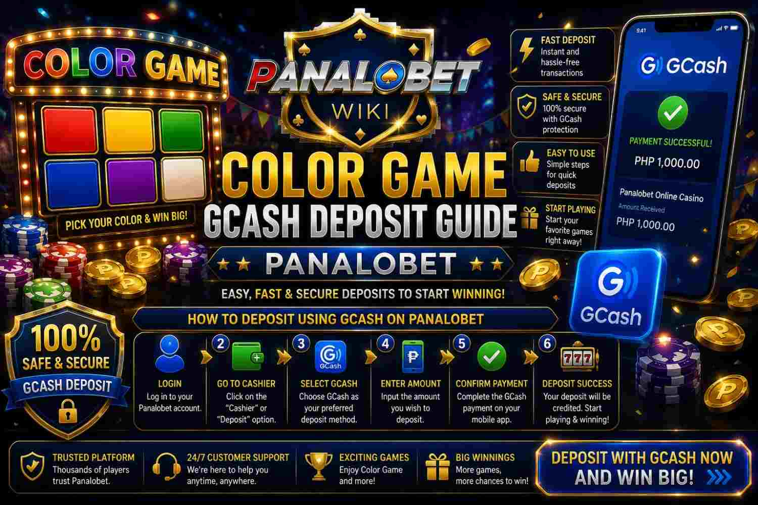 Color Game GCash Deposit Guide Panalobet