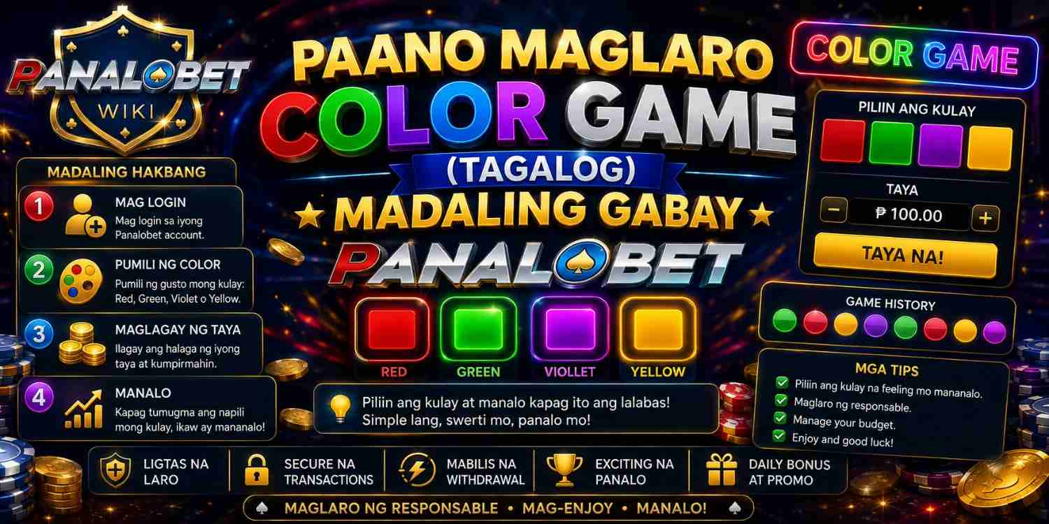 Paano Maglaro Color Game (Tagalog) Madaling Gabay Panalobet